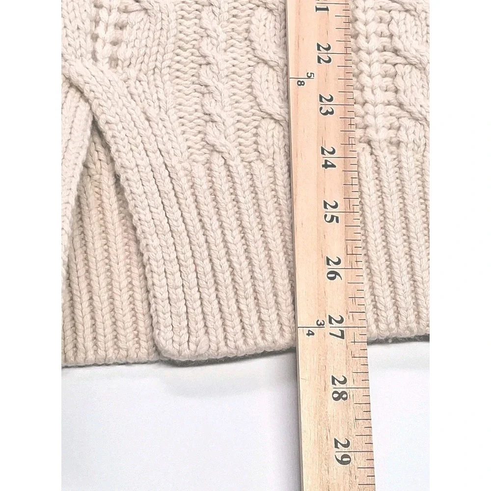 Banana Republic Merino Extra Fine Wool/Cotton Cable Knit Sweater Men's Size L